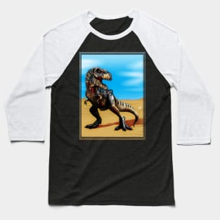 Cyborg Zombie T-Rex Baseball T-Shirt